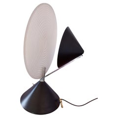 Table lamp with white Murano glass by Fabbian, Italy '80s