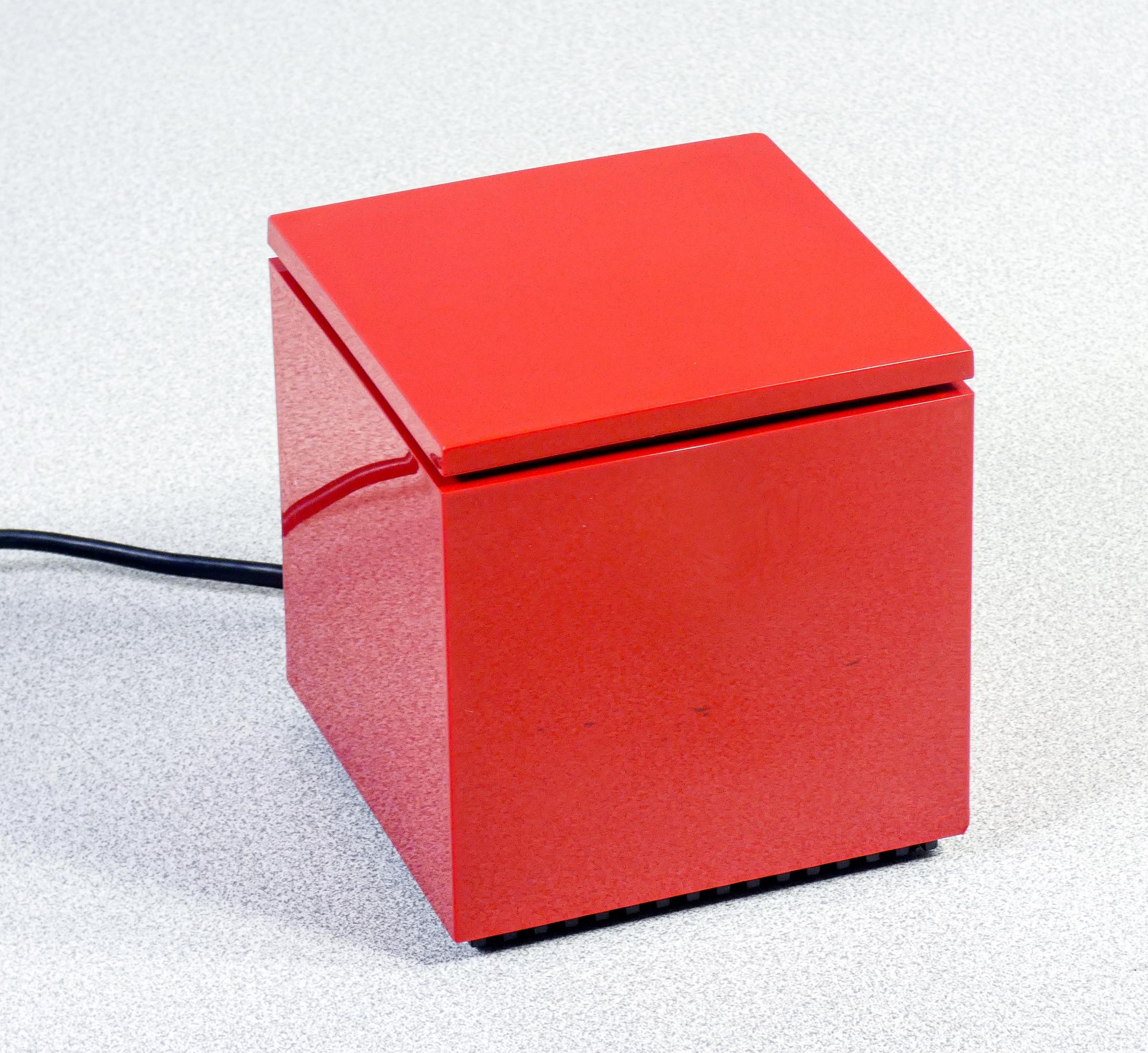 Cuboluce table lamp, design BETTONICA & MELOCCHI for CINI & NILS. 1970s In Good Condition For Sale In Torino, IT