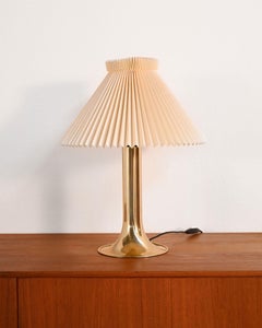 Danish table lamp with fabric shade, 1960s