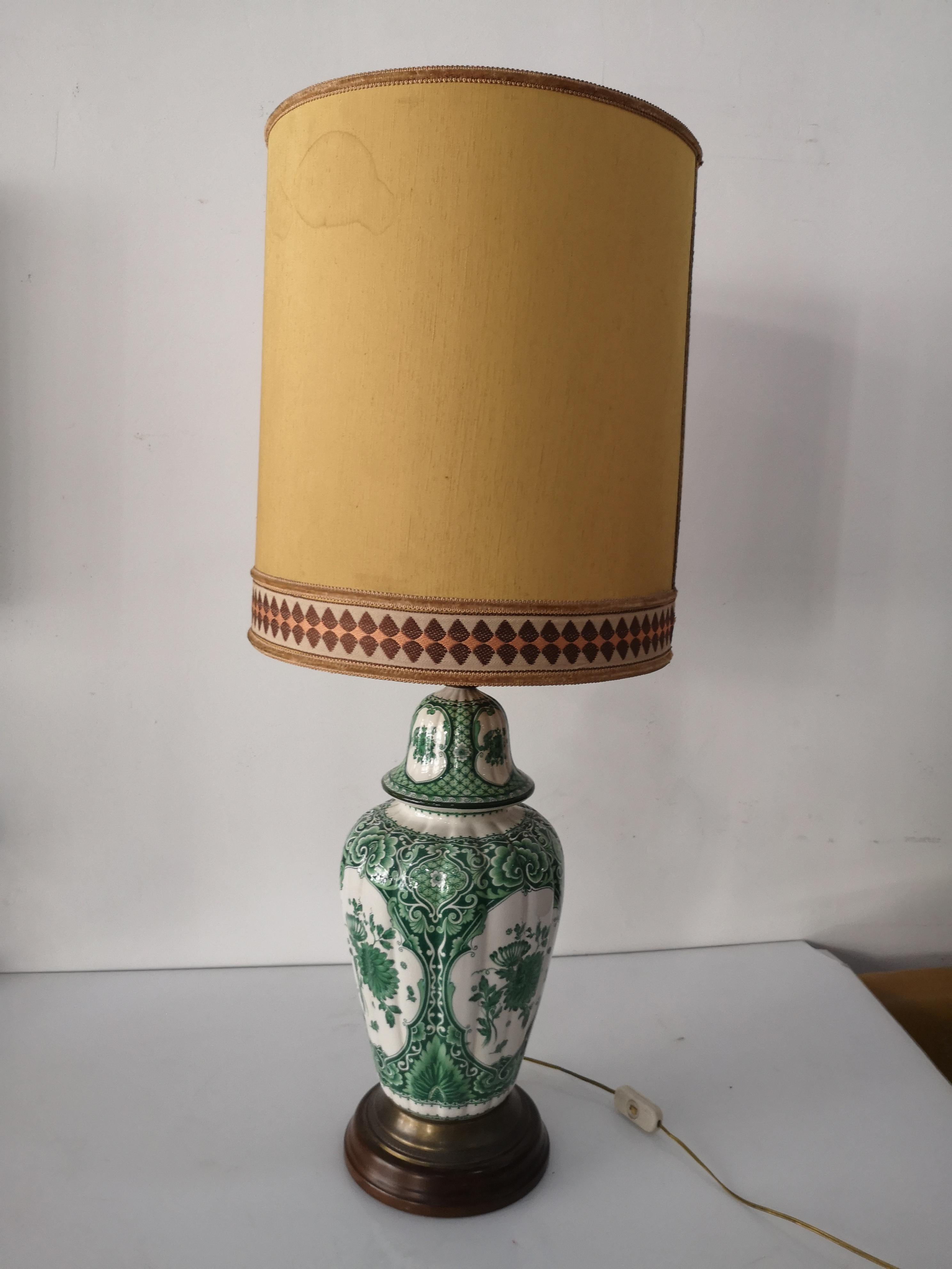 Lampe à poser Delft Vert années 1970 H cm 60 en vente 6