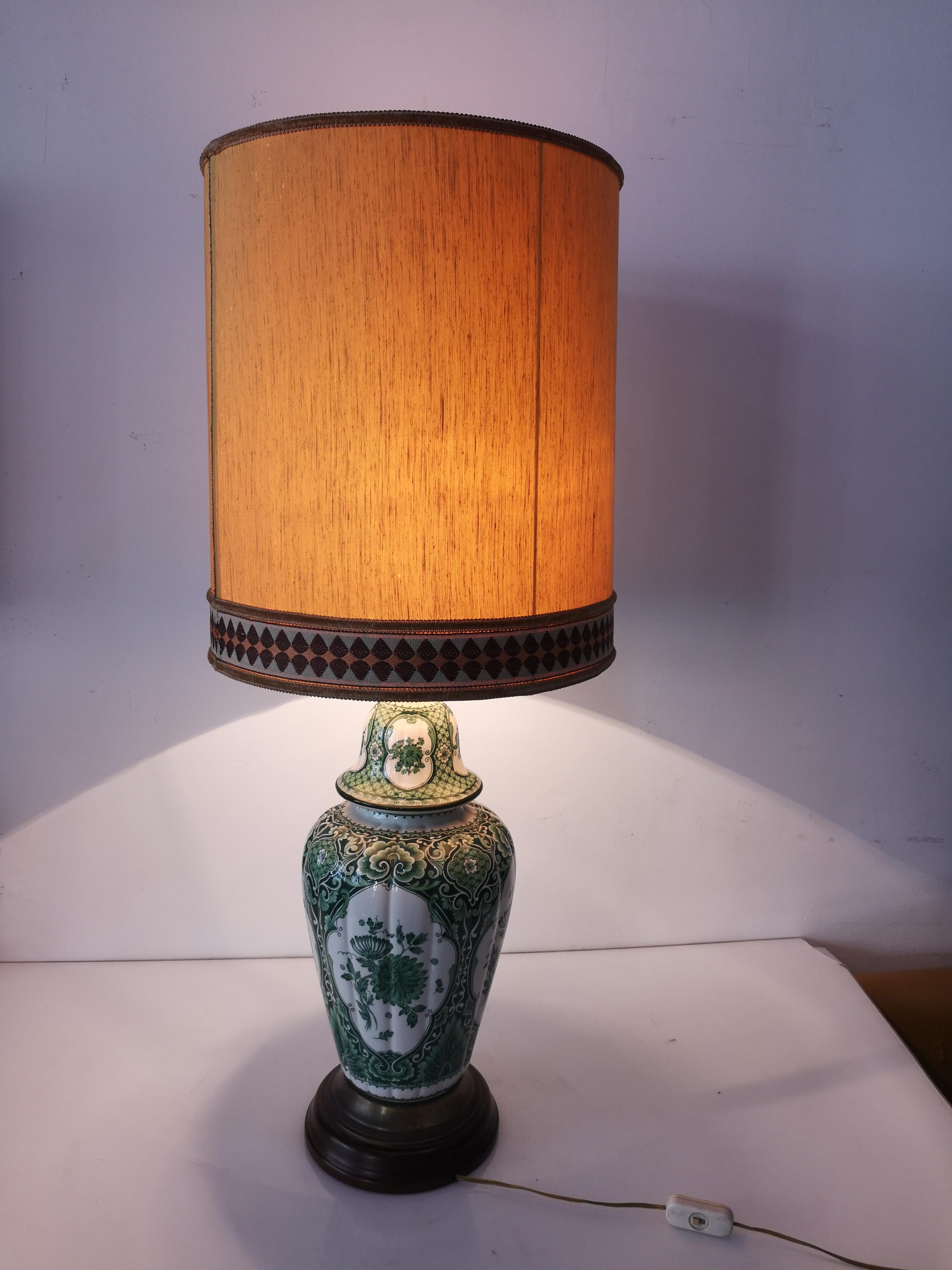 Lampe à poser Delft Vert années 1970 H cm 60 Excellent état - En vente à Catania, IT