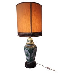 Lampada da tavolo Delft Verde anni 70 H cm 60