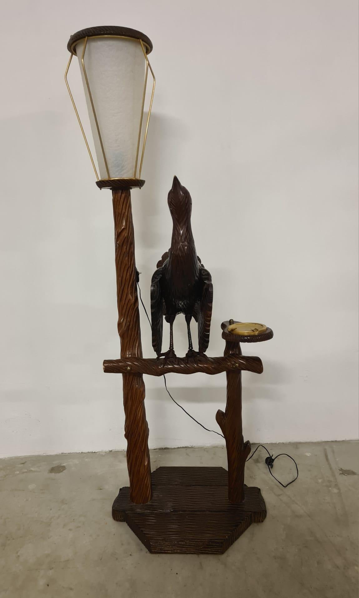 Bois Lampe de table d'Aldo Tura en vente