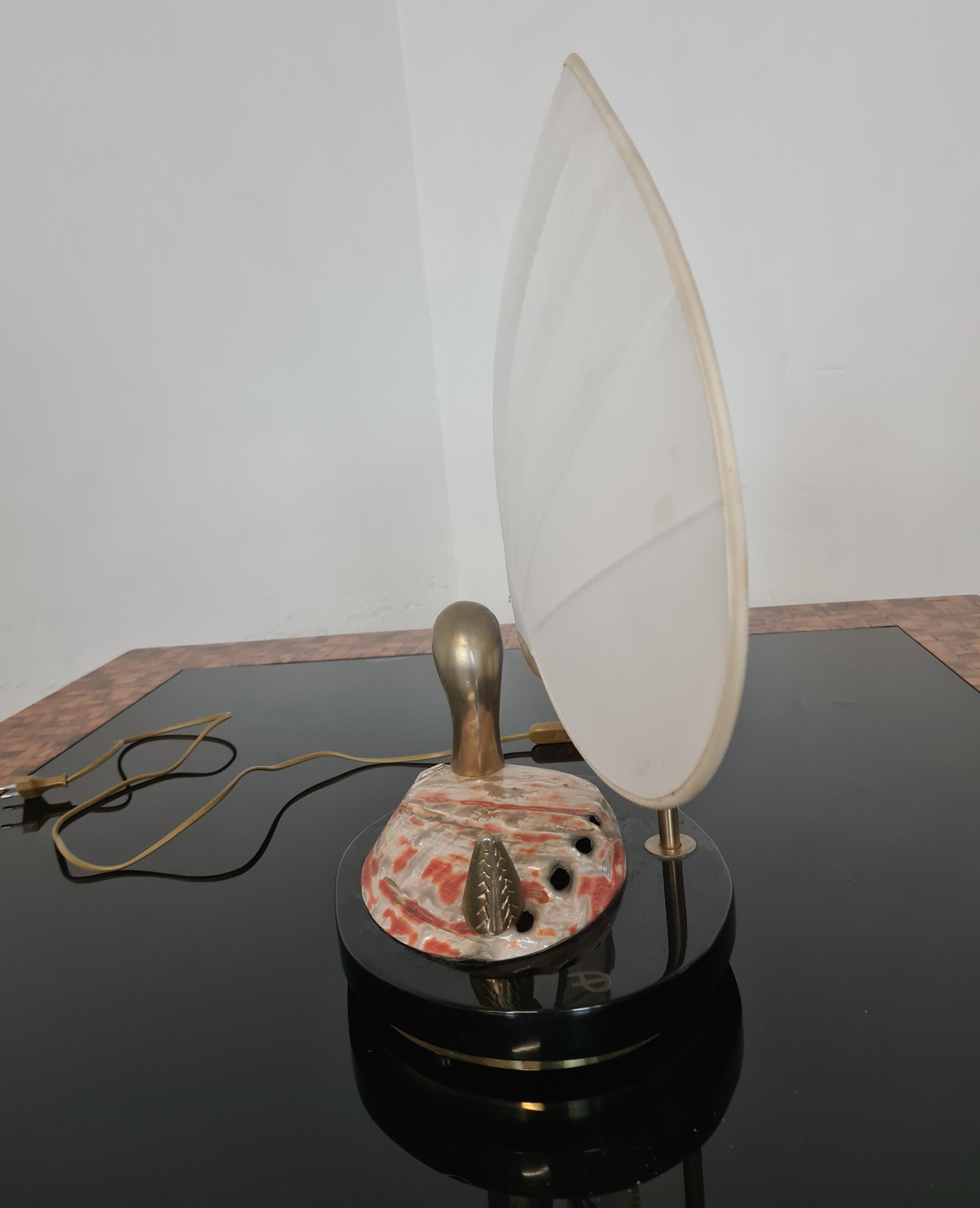 Brass Table lamp by Antonio Pavia For Sale