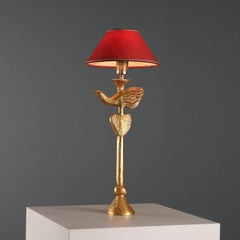 Lámpara de mesa de bronce de Pierre Casenove Producción Fondica 80s-90s