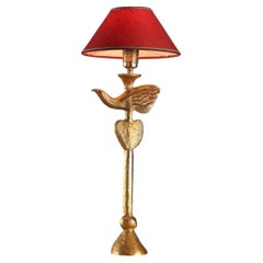 Lámpara de mesa de bronce de Pierre Casenove Producción Fondica 80s-90s