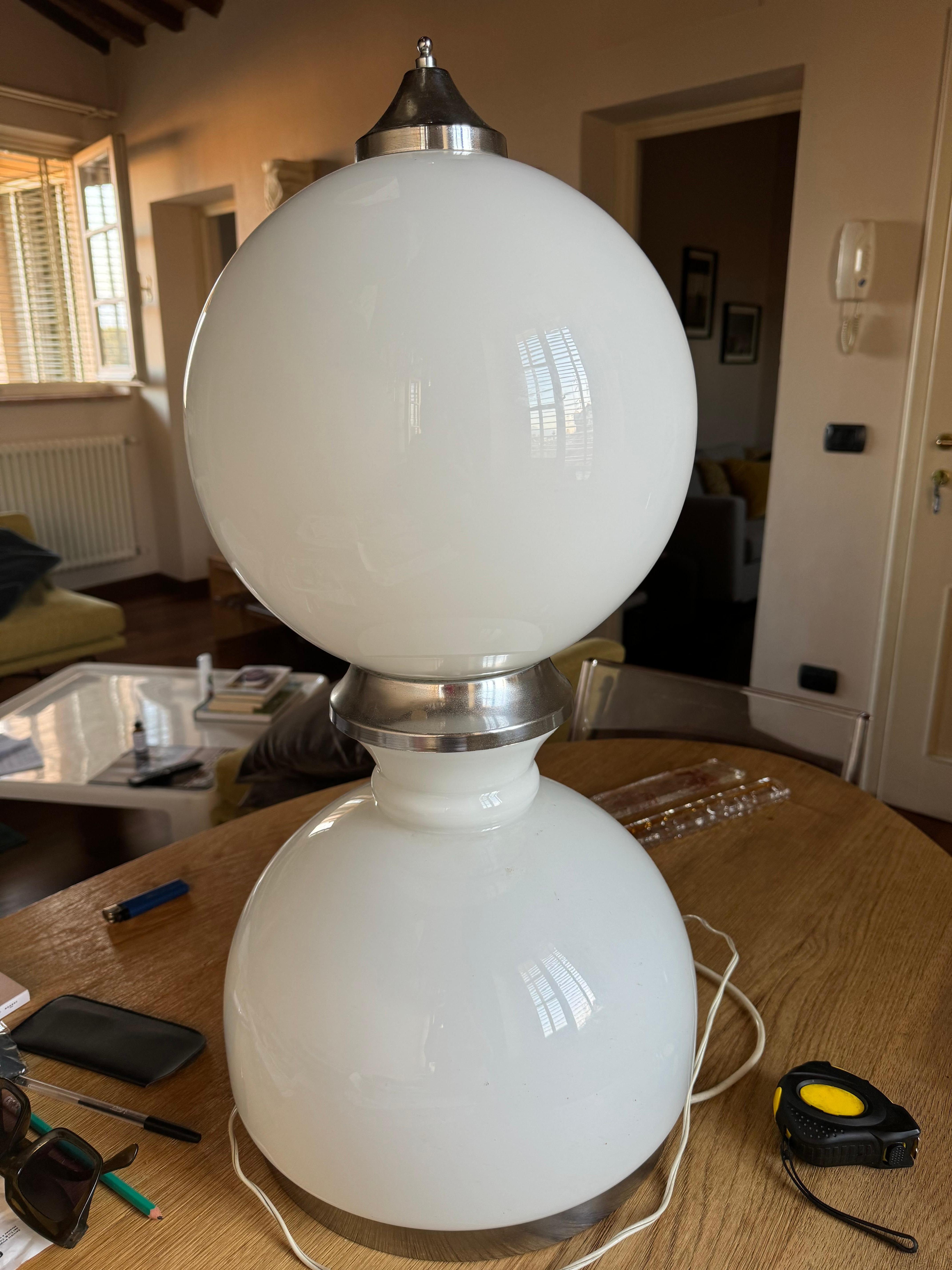 Mid-20th Century Lampada da tavolo di Reggiani  in Vetro Murano Italia 1960 in vendita