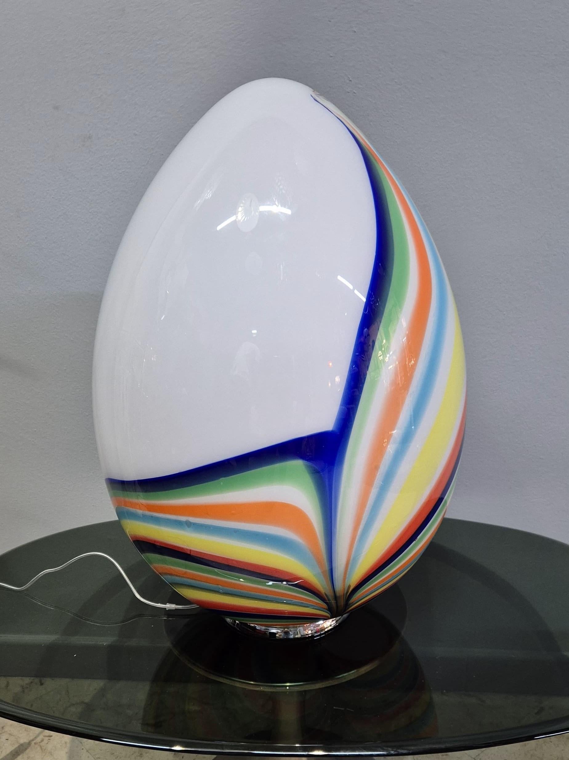 Lámpara de mesa Egg de cristal de Murano en venta 4
