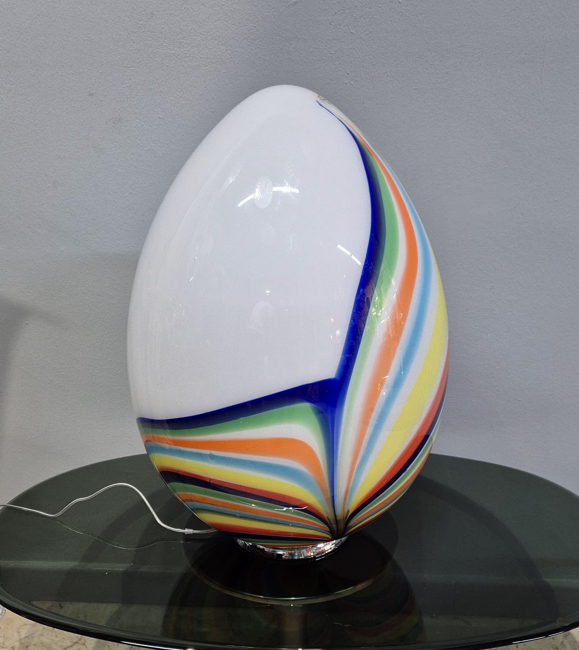 Lámpara de mesa Egg de cristal de Murano en venta 5