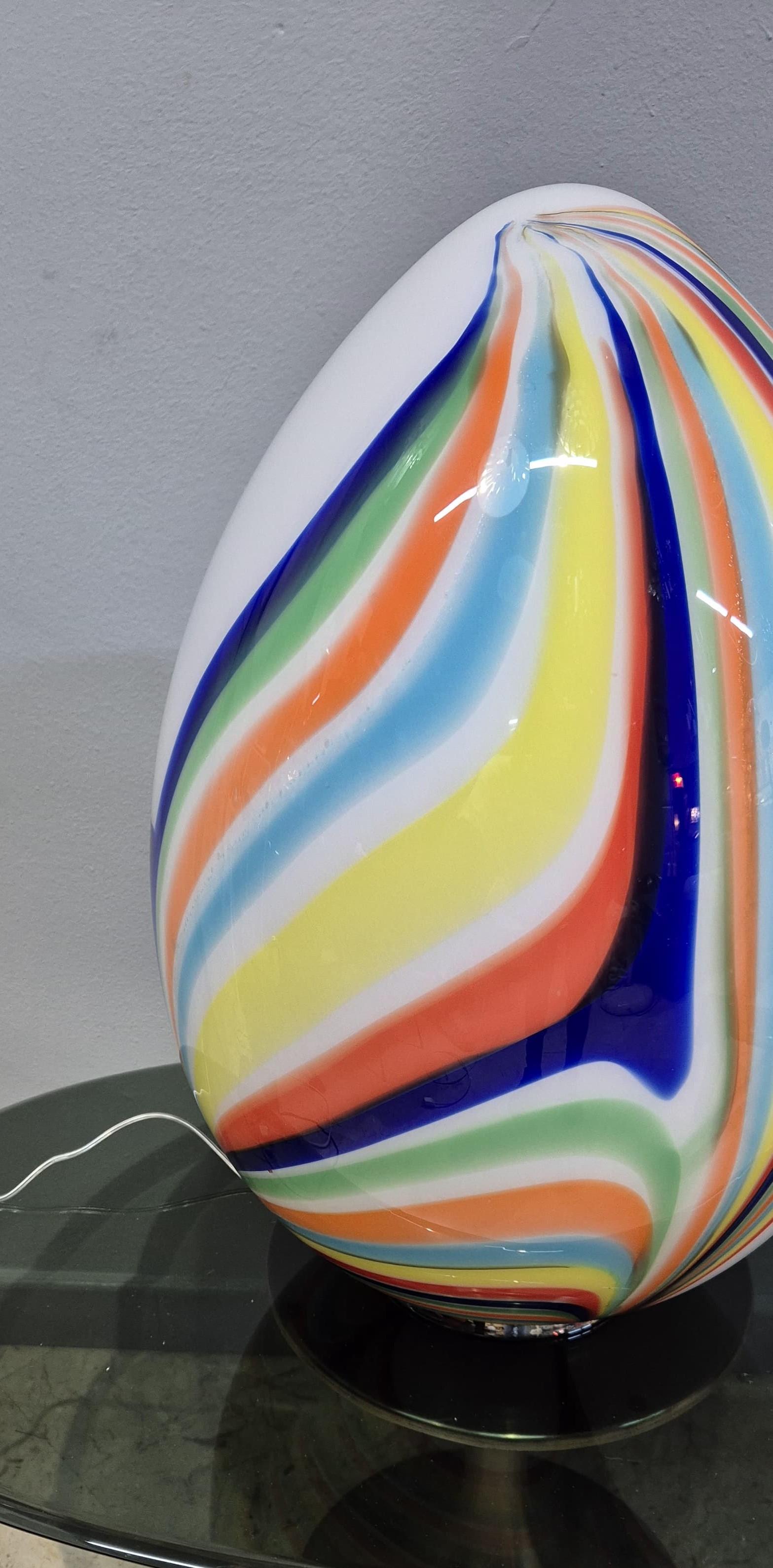 Lámpara de mesa Egg de cristal de Murano en venta 6