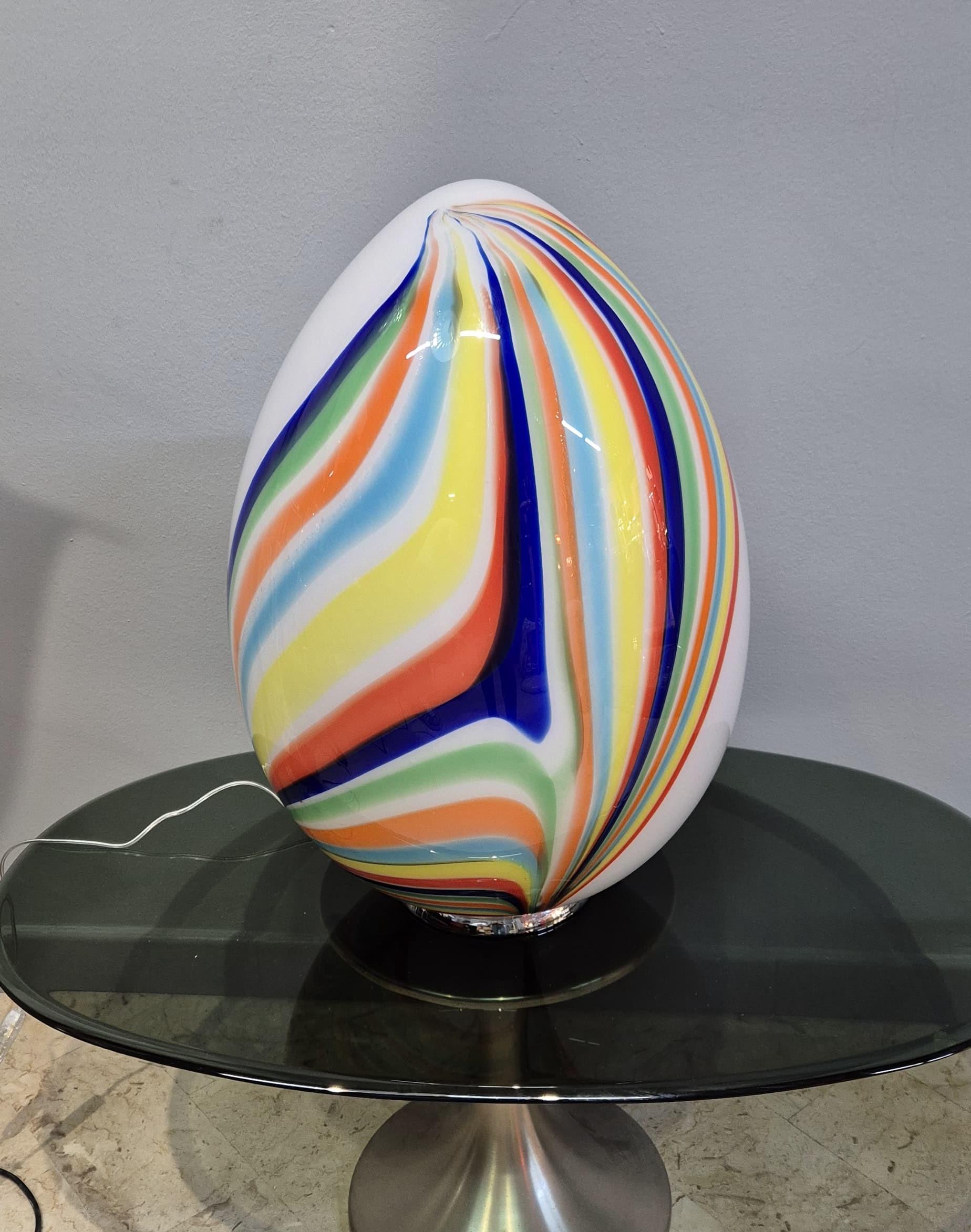 Lámpara de mesa Egg de cristal de Murano en venta 7