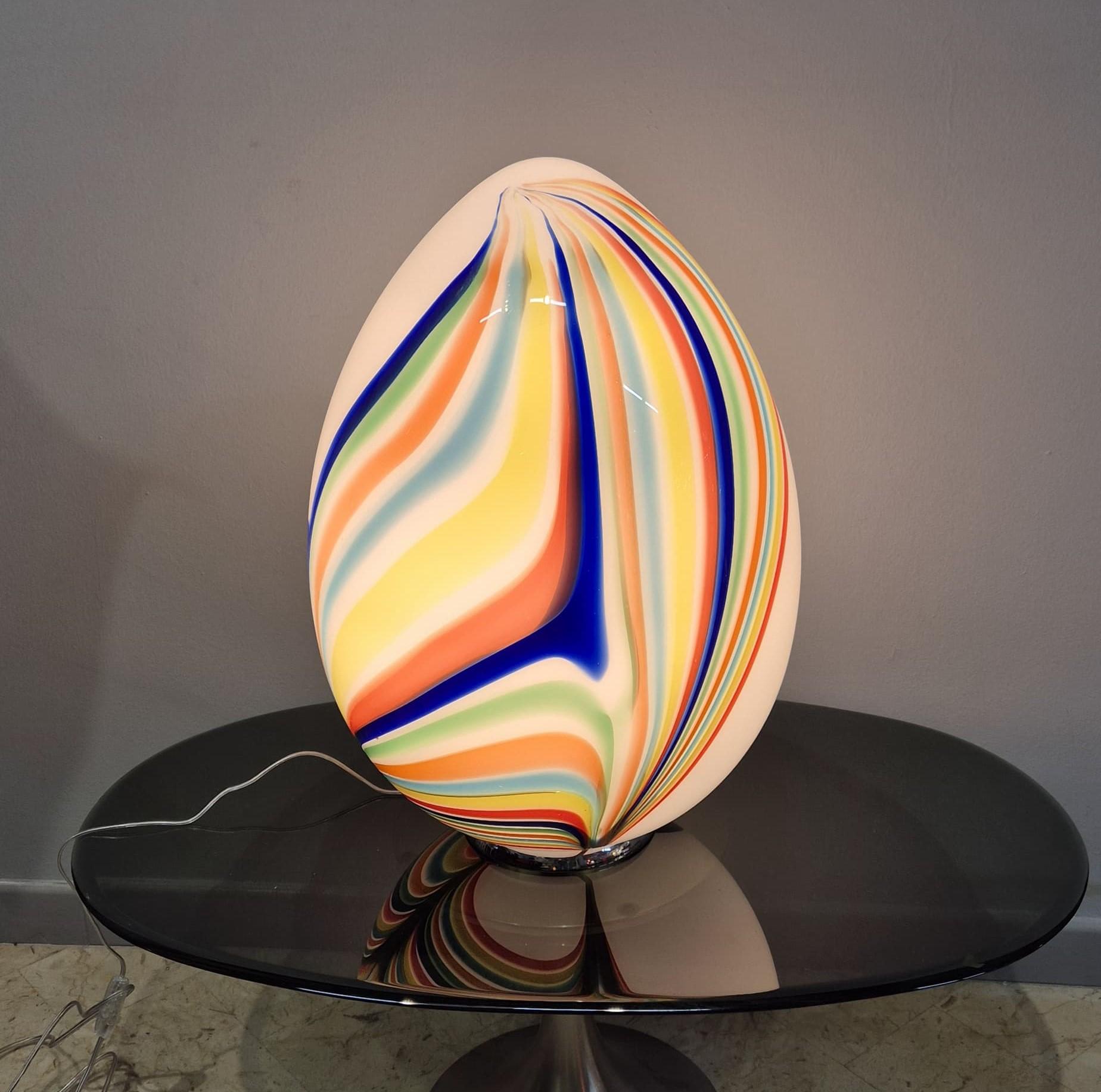 Lámpara de mesa Egg de cristal de Murano en venta 8