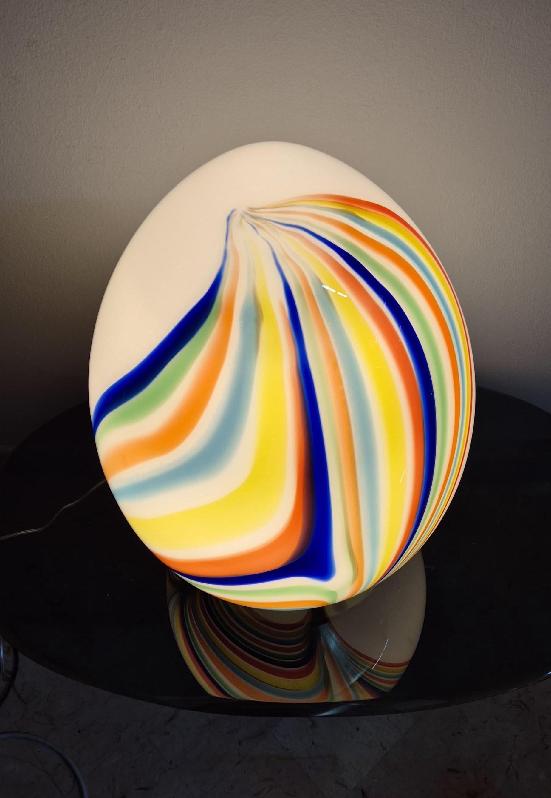 Lámpara de mesa Egg de cristal de Murano en venta 9