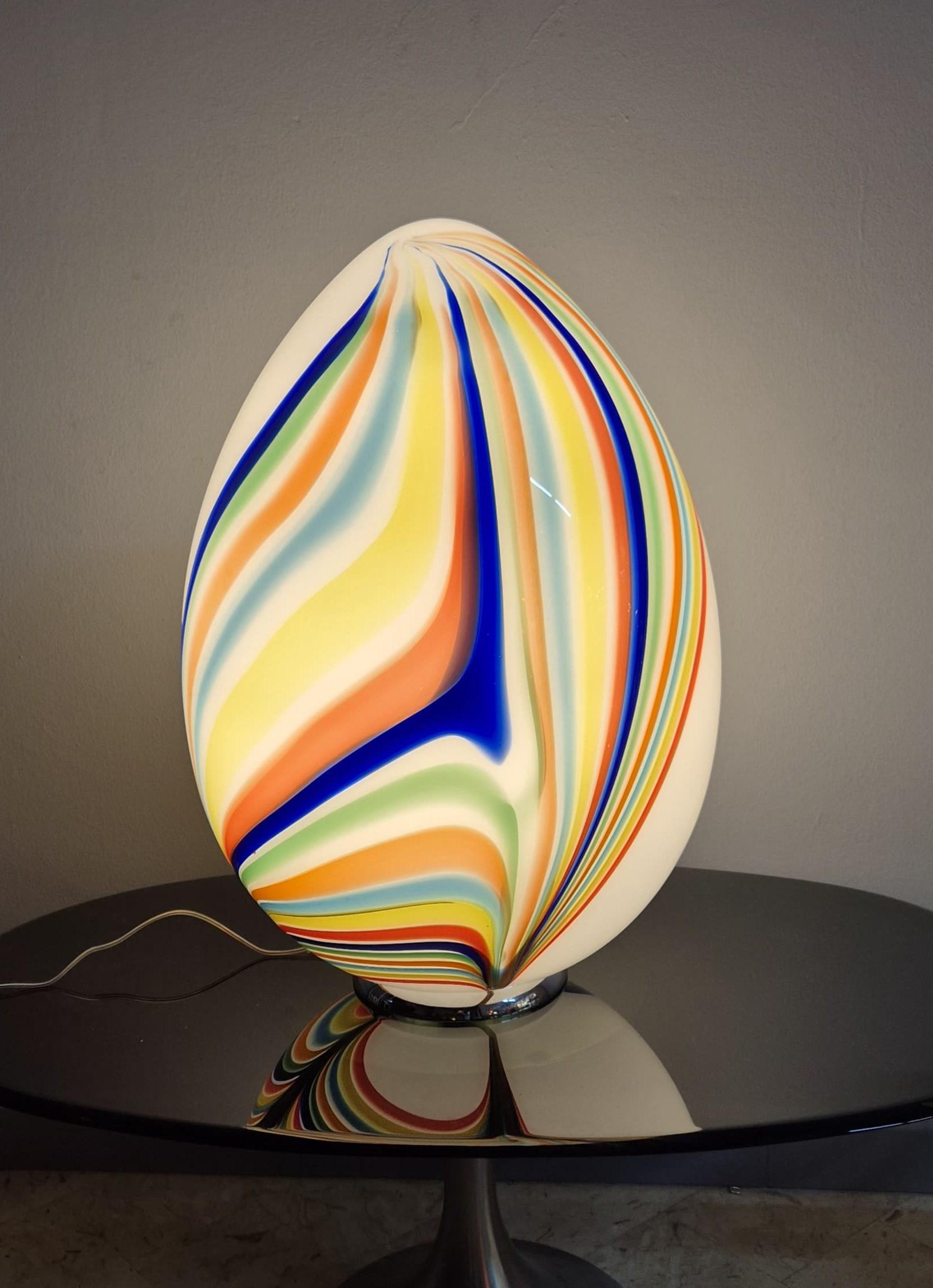 Lámpara de mesa Egg de cristal de Murano en venta 10