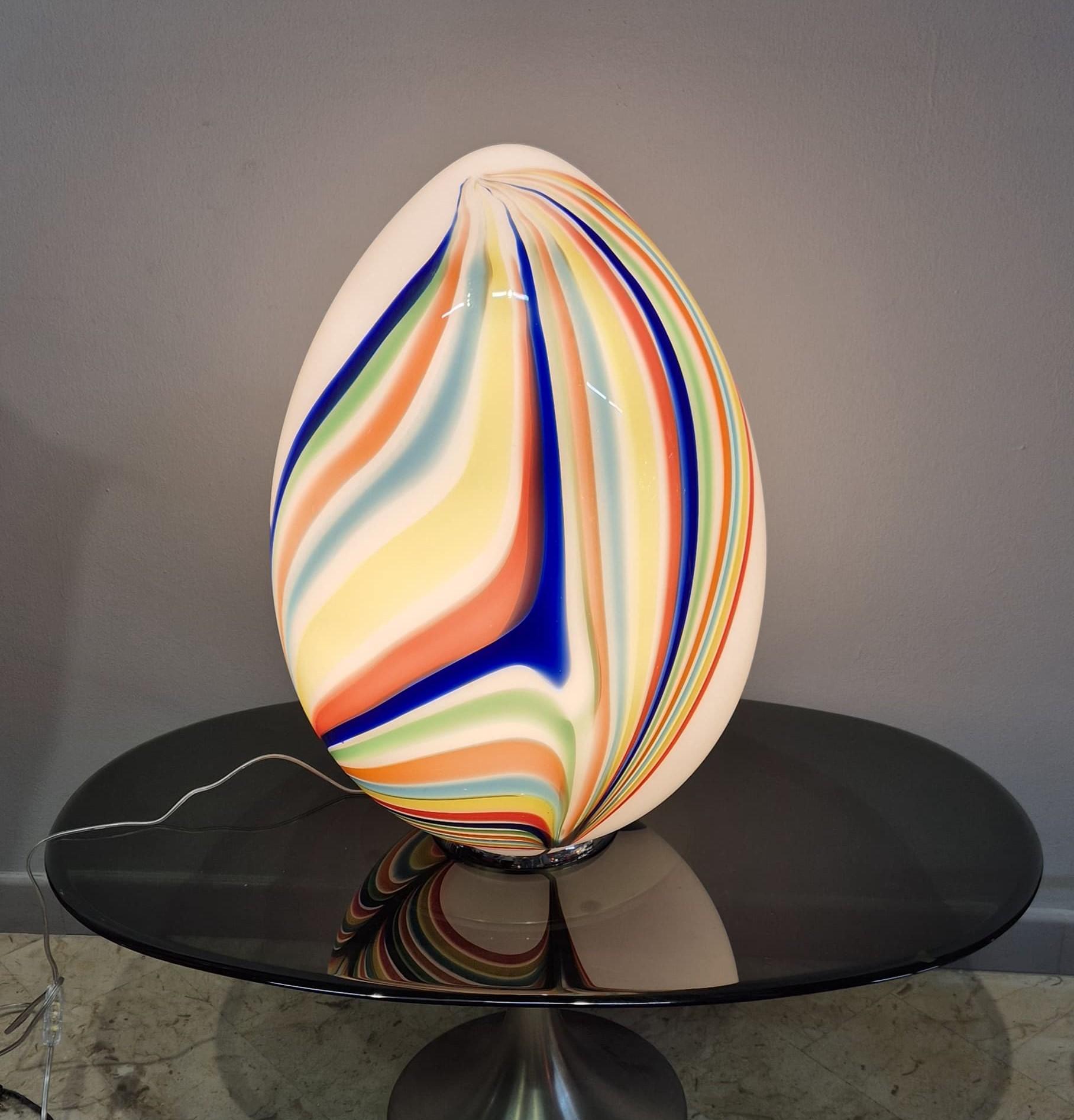Lámpara de mesa Egg de cristal de Murano en venta 11