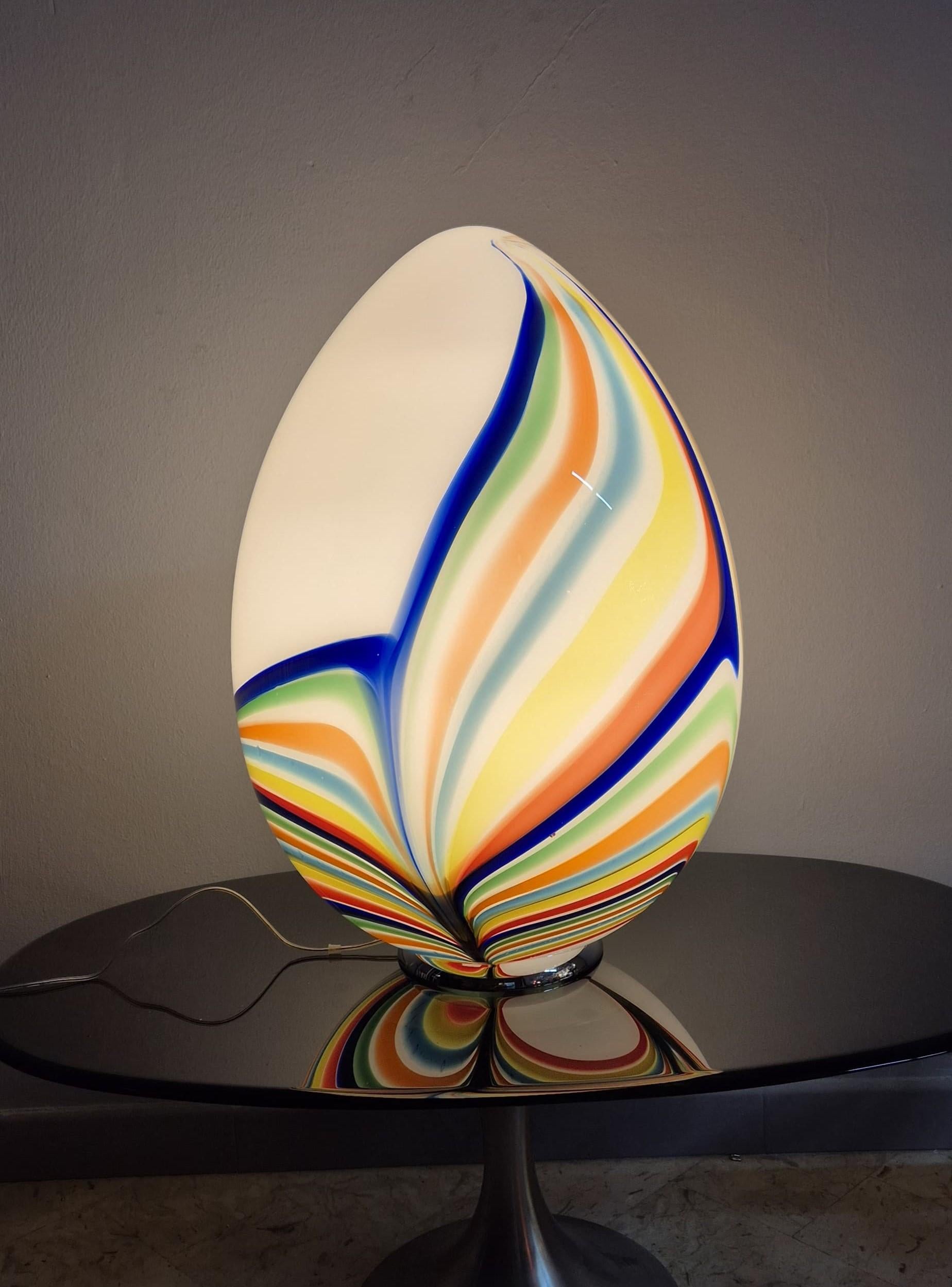 Lámpara de mesa Egg de cristal de Murano en Excelente estado para la venta en Palermo, IT