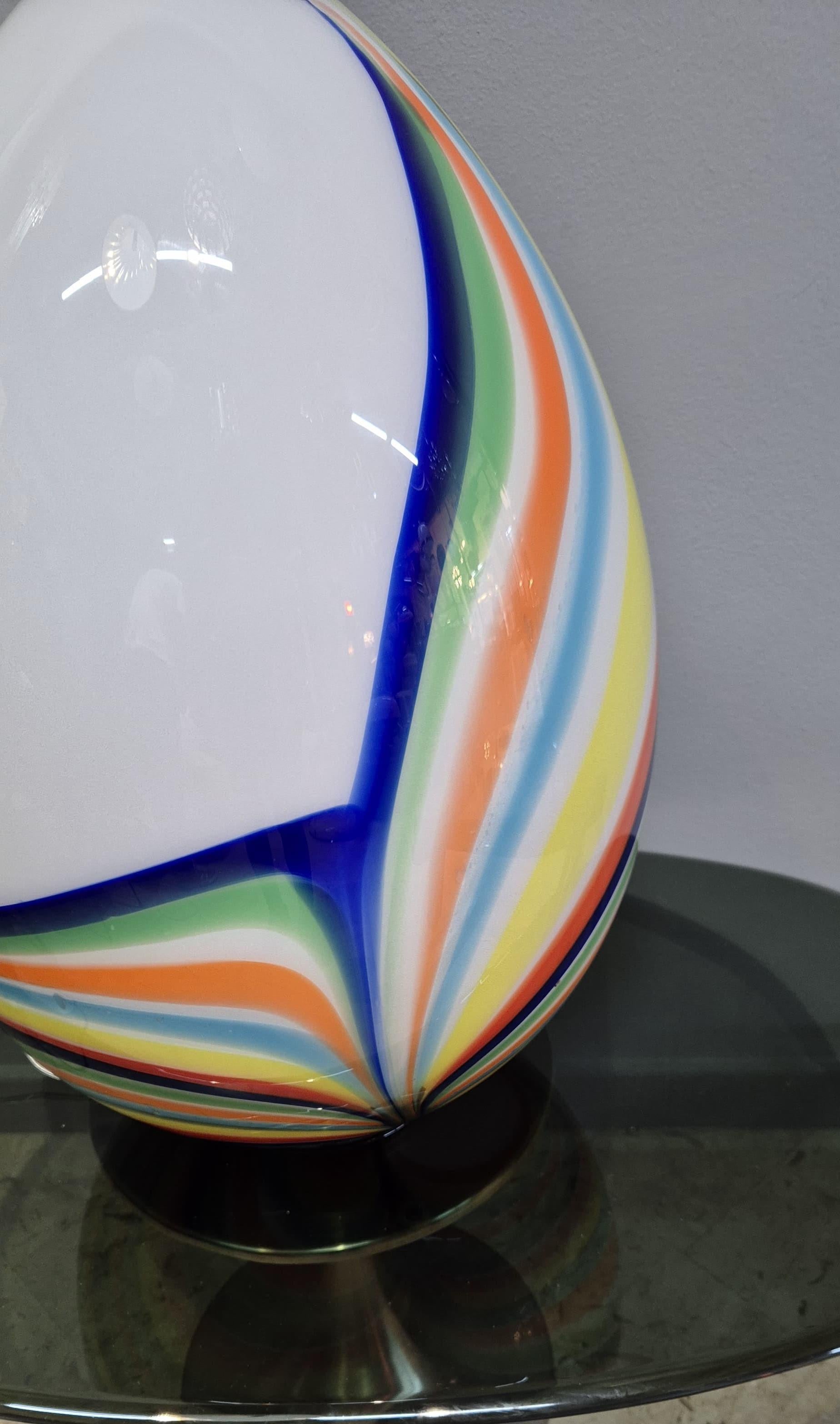 Lámpara de mesa Egg de cristal de Murano en venta 2