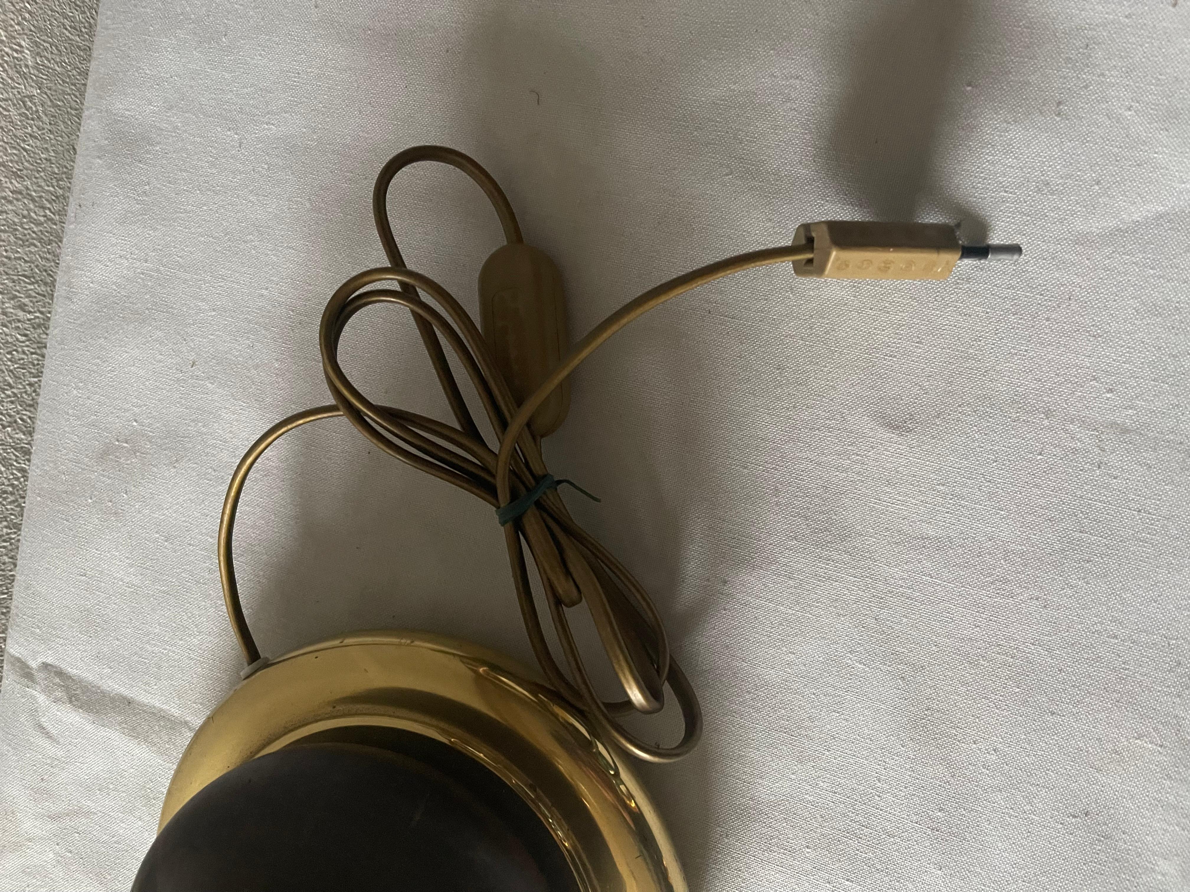 Art Nouveau style fixed table lamp glass shade 1990s For Sale 5