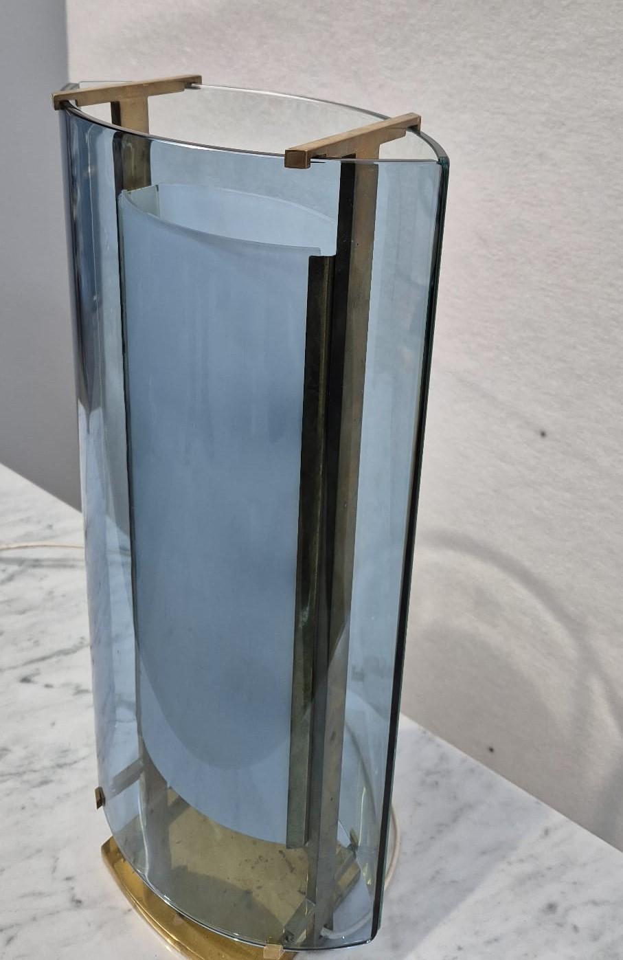 Mid-20th Century Lampada da tavolo Fontana Arte Max Ingrand For Sale