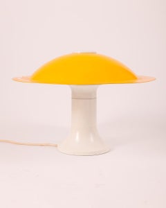 Vintage 1970s yellow table lamp Martinelli design