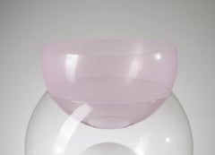 Giova Large Pink Parabolic Table Lamp by Pulegosa, Gae Aulenti, Fontana Arte