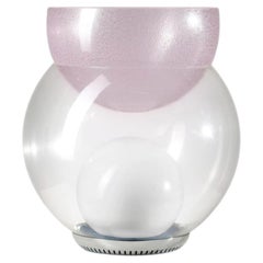 Giova Large Pink Parabolic Table Lamp by Pulegosa, Gae Aulenti, Fontana Arte