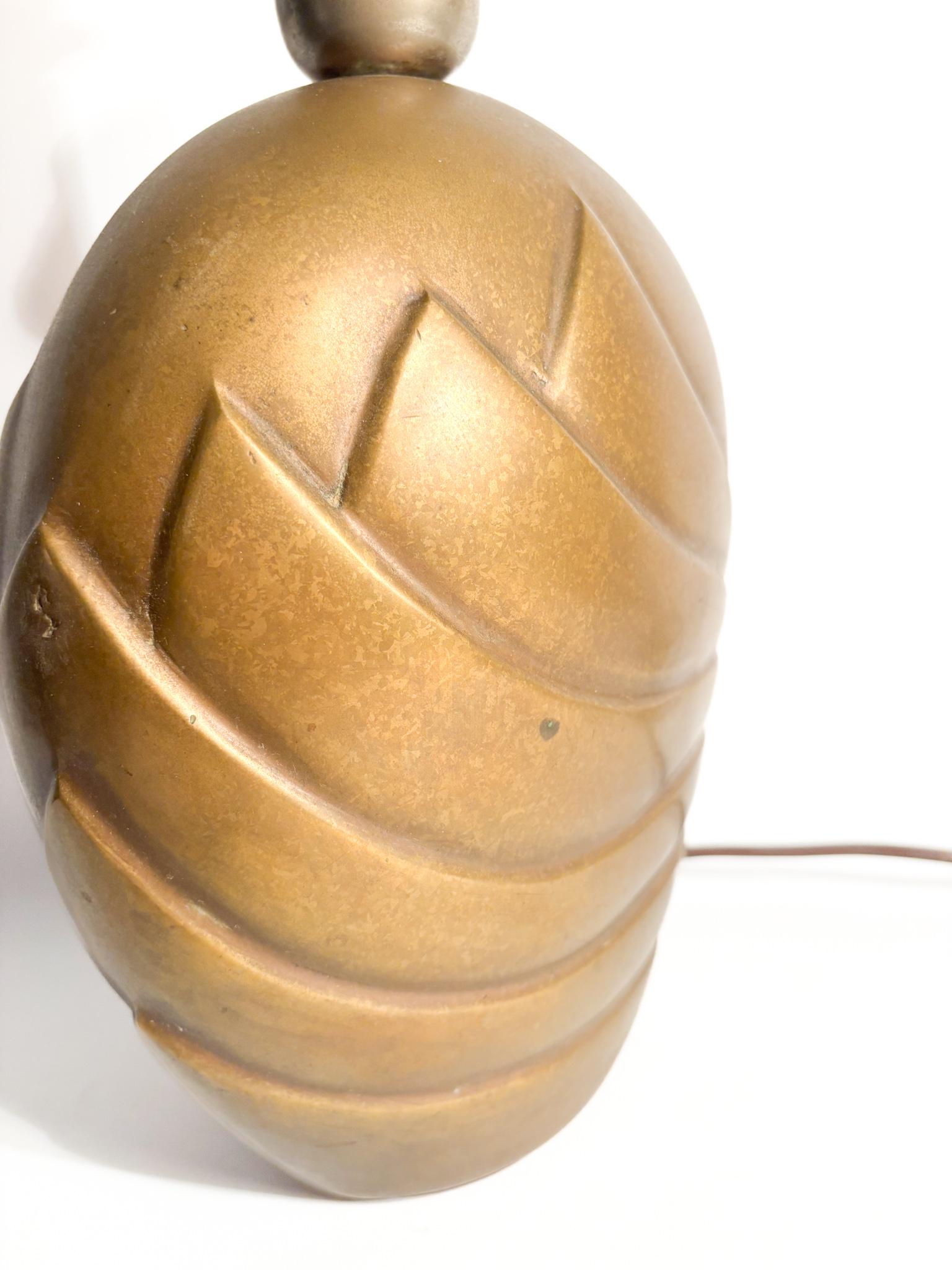 Lampada da Tavolo in Bronzo di Esa Fedrigolli Anni 70 en venta 1