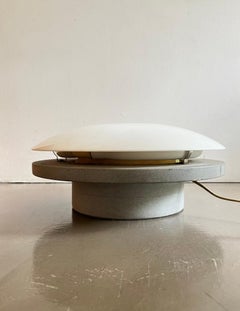 Lampada da tavolo in cemento e marmo, fine anni '70 / inizio '80