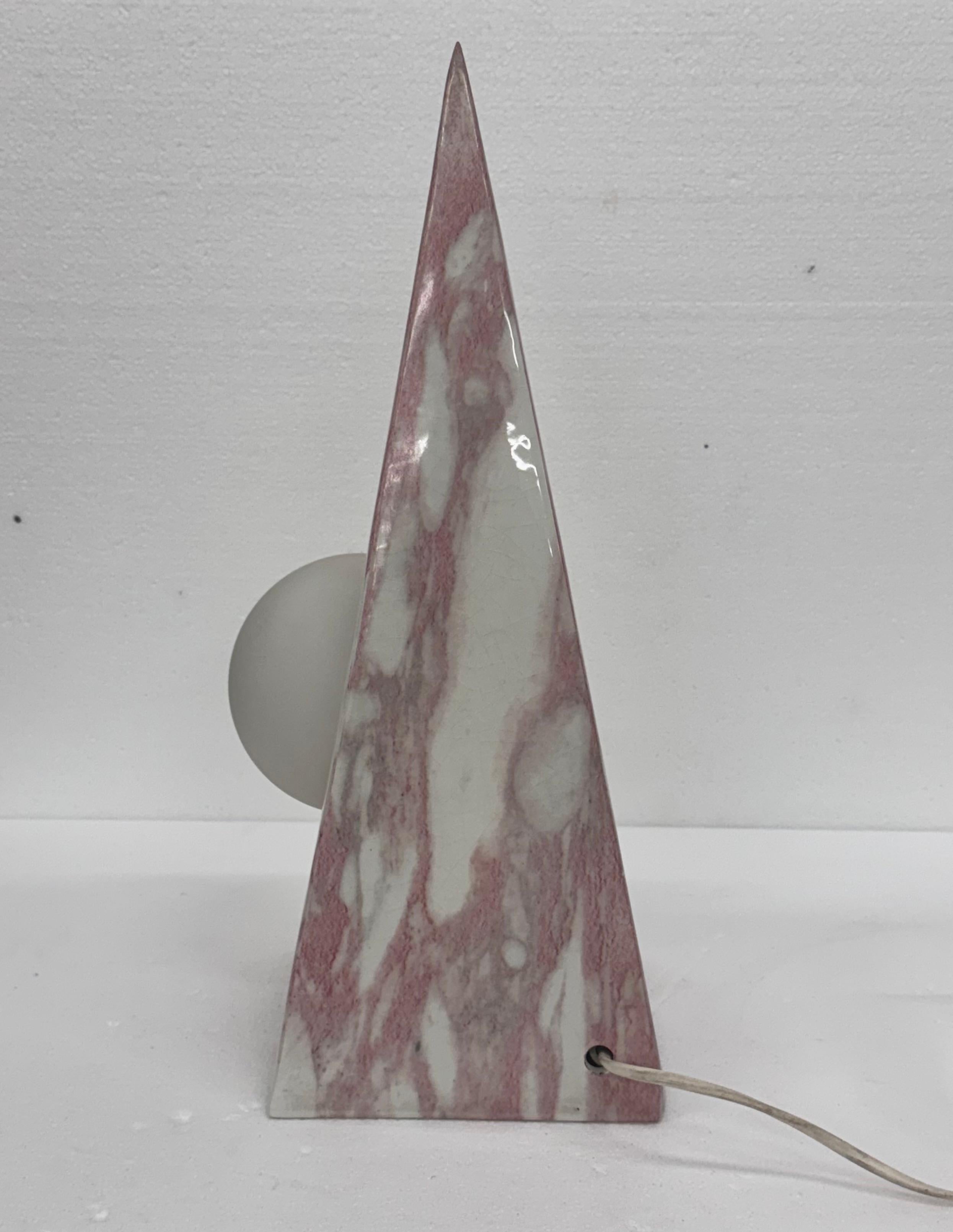 Lampada da tavolo in ceramica e vetro in vendita 6