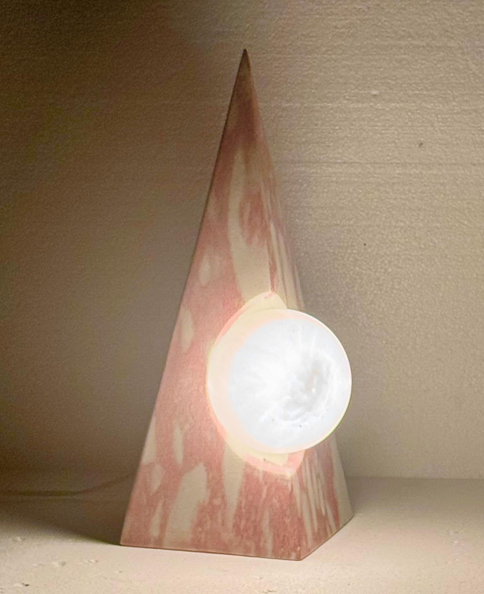 Lampada da tavolo in ceramica e vetro in vendita 7