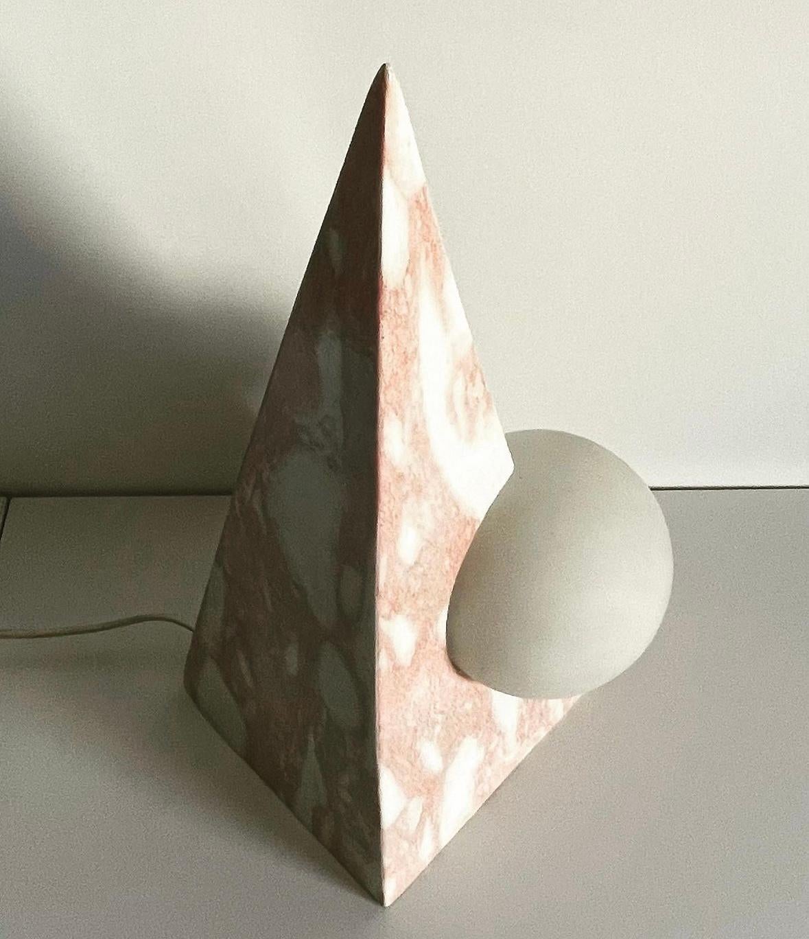 Lampada da tavolo in ceramica e vetro In condizioni buone in vendita a Monza, Monza e Brianza