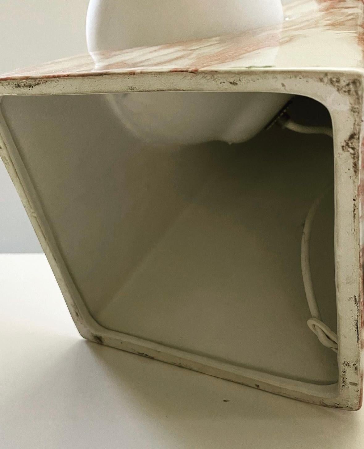 Lampada da tavolo in ceramica e vetro in vendita 4
