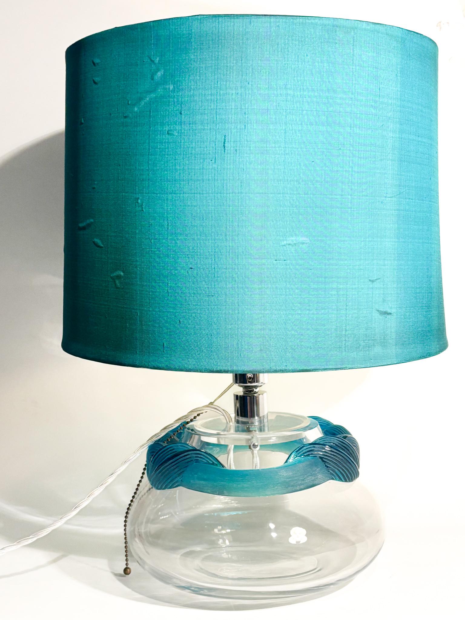 Lalique Crystal Table Lamp, Model 