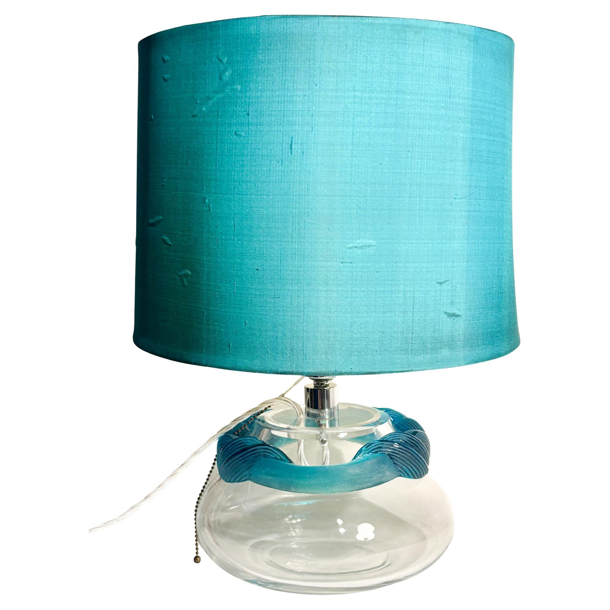 Crystal Table Lamp "Cyrus" by Marie-Claude Lalique 1970s For Sale
