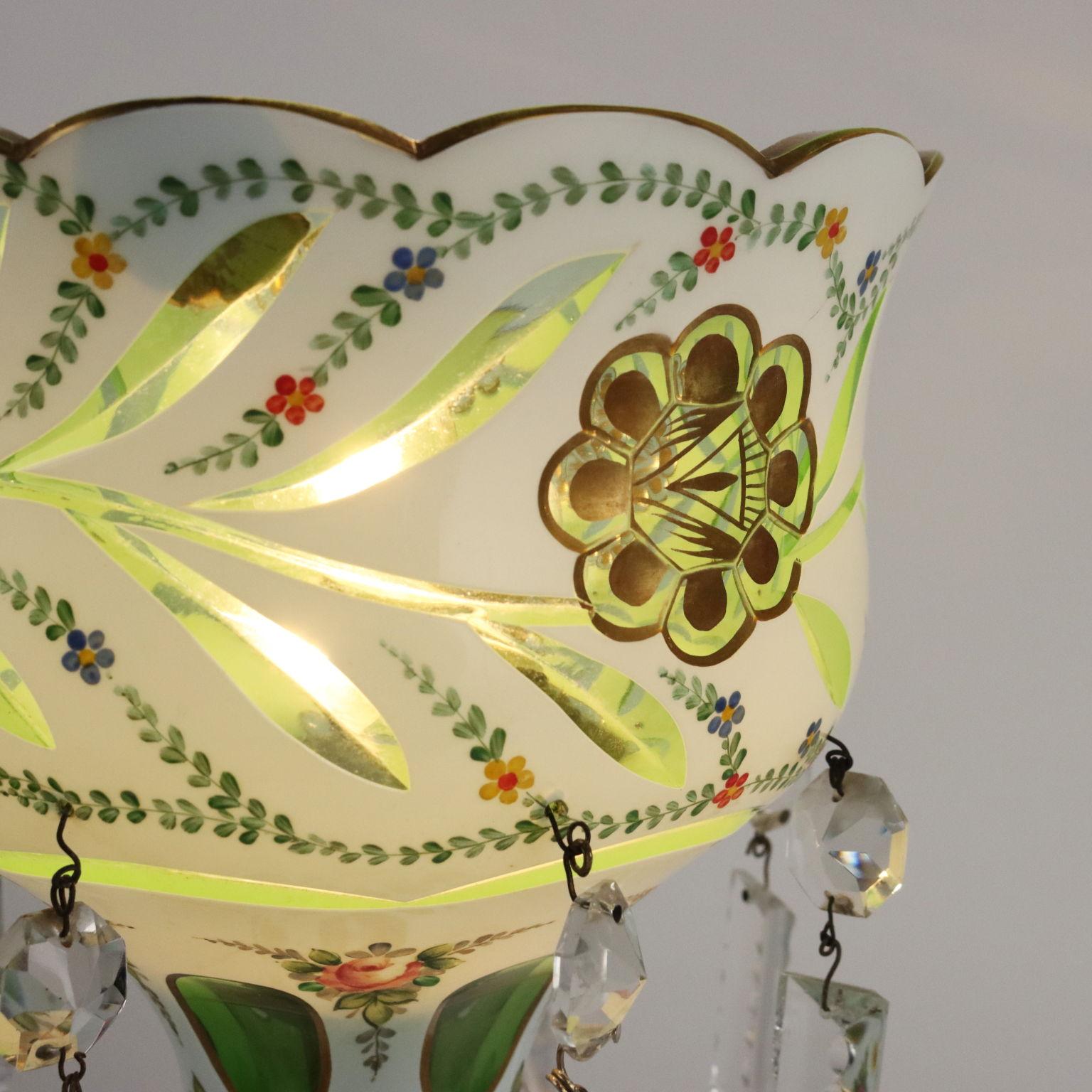 Czech Bohemia Crystal Table Lamp  For Sale