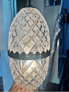 Lampe de table en cristallo diamantato années 50