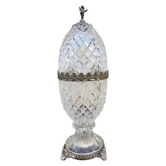 Lampe de table en cristallo diamantato années 50
