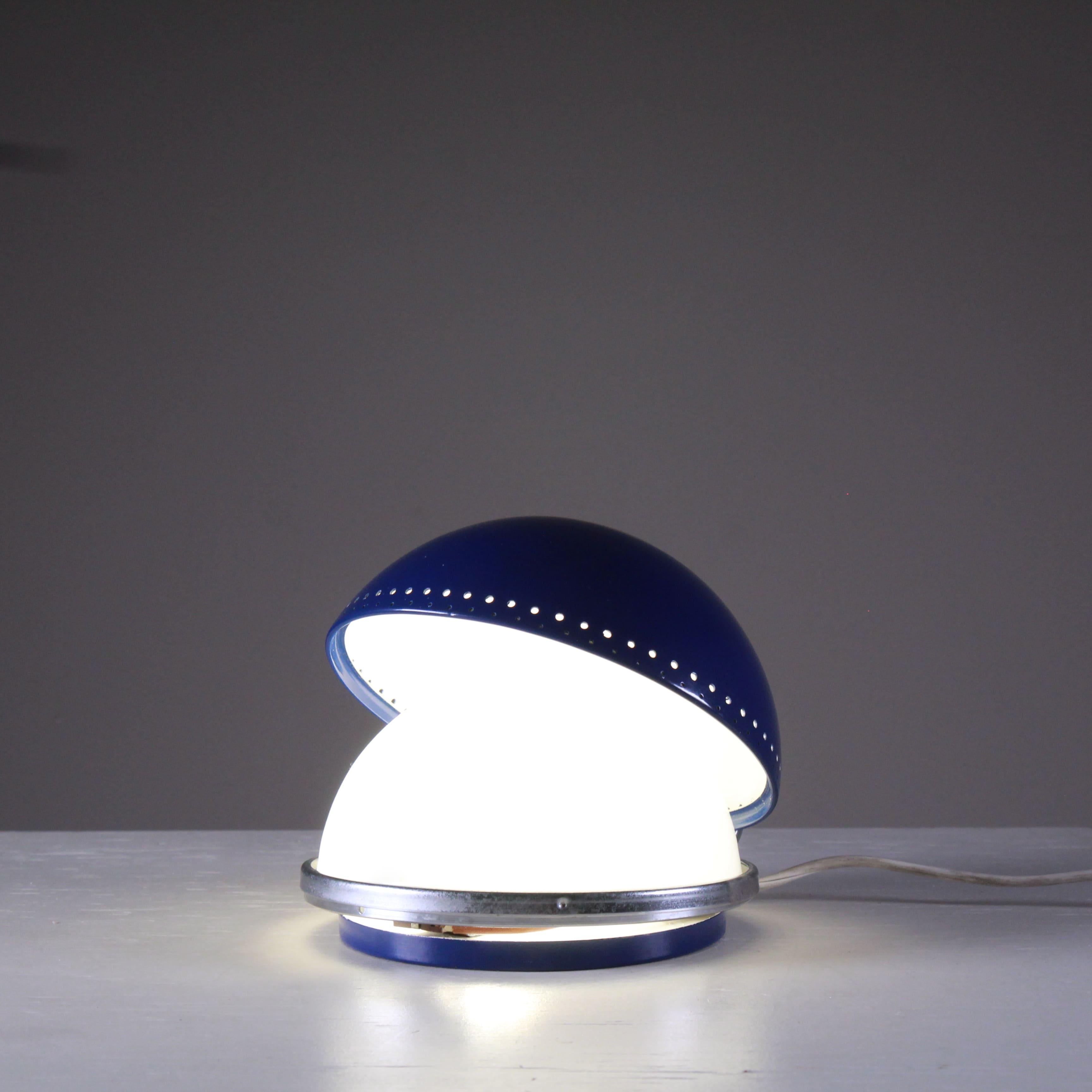 Mid-Century Modern Lampe de table en métal et verre, Bougie, 1970 en vente