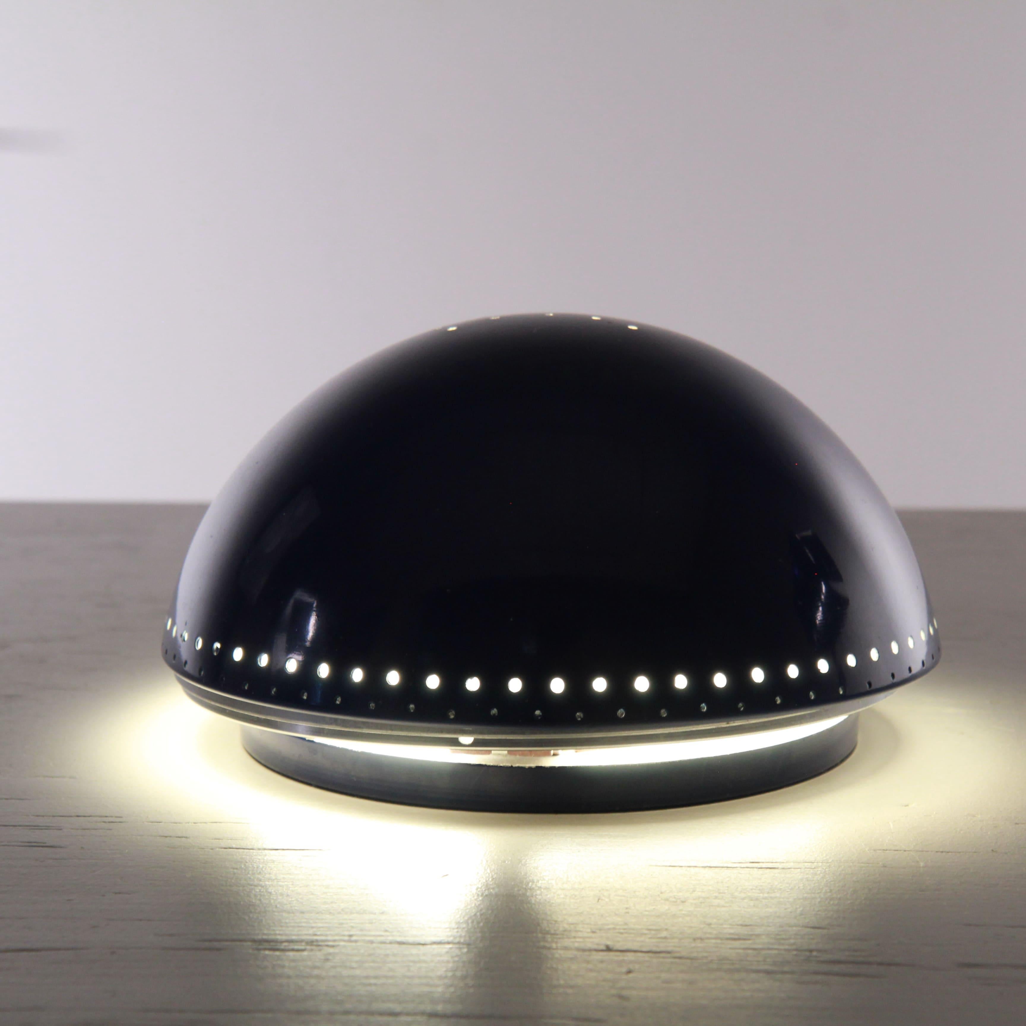 Lampe de table en métal et verre, Bougie, 1970 en vente 2