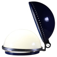 Lampe de table en métal et verre, Bougie, 1970