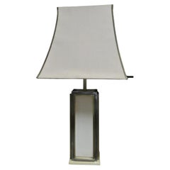 Tischlampe aus Messing, Stahl und Acrylglas, Italien, 1970er Jahre