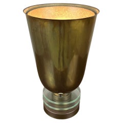 Brass and glass table lamp 1950s
