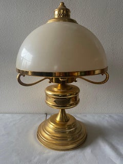 Brass and Italian glass table lamp 1990s modern style