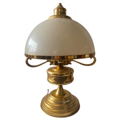 Brass and Italian glass table lamp 1990s modern style