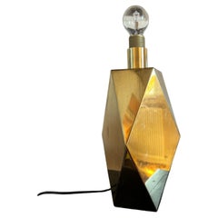 Geometric Brass Table Lamp