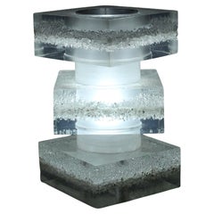 Vintage Perspex table lamp, space age, 1970s