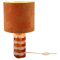 Lampada da Tavolo in Vetro Bicolore Anni 70-80