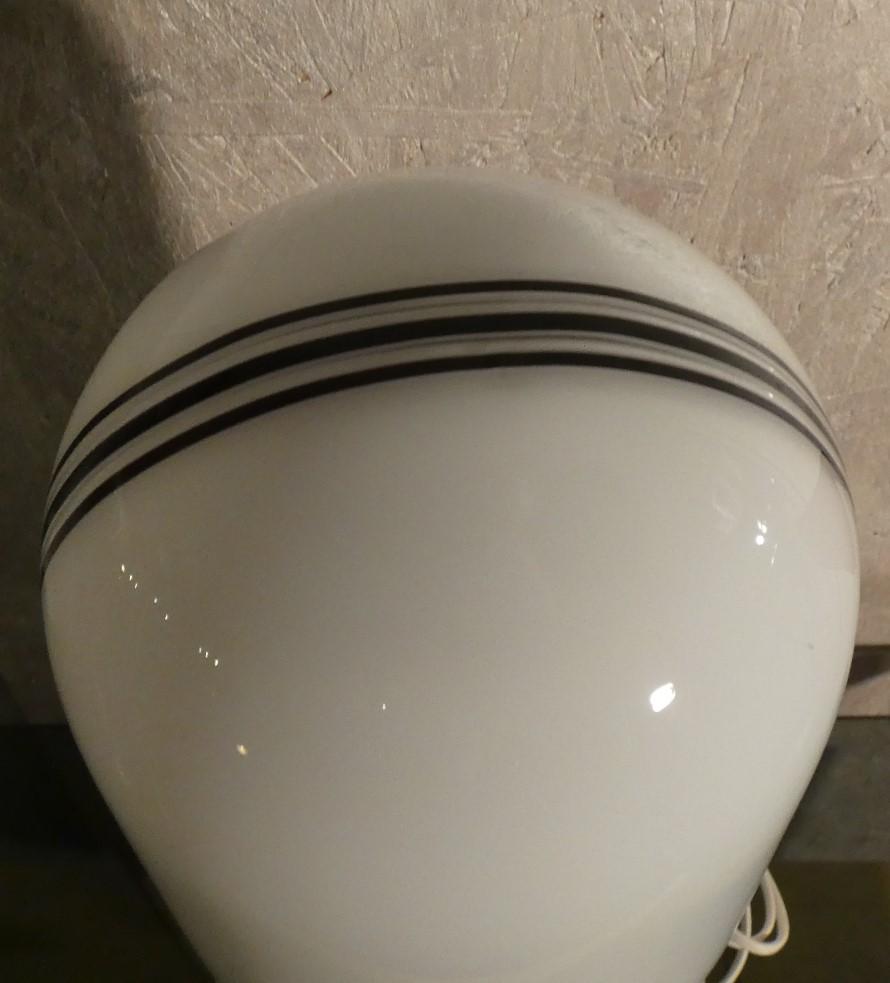 Late 20th Century Murano glass table lamp attributed to Mazzega, Venice, 1970s For Sale