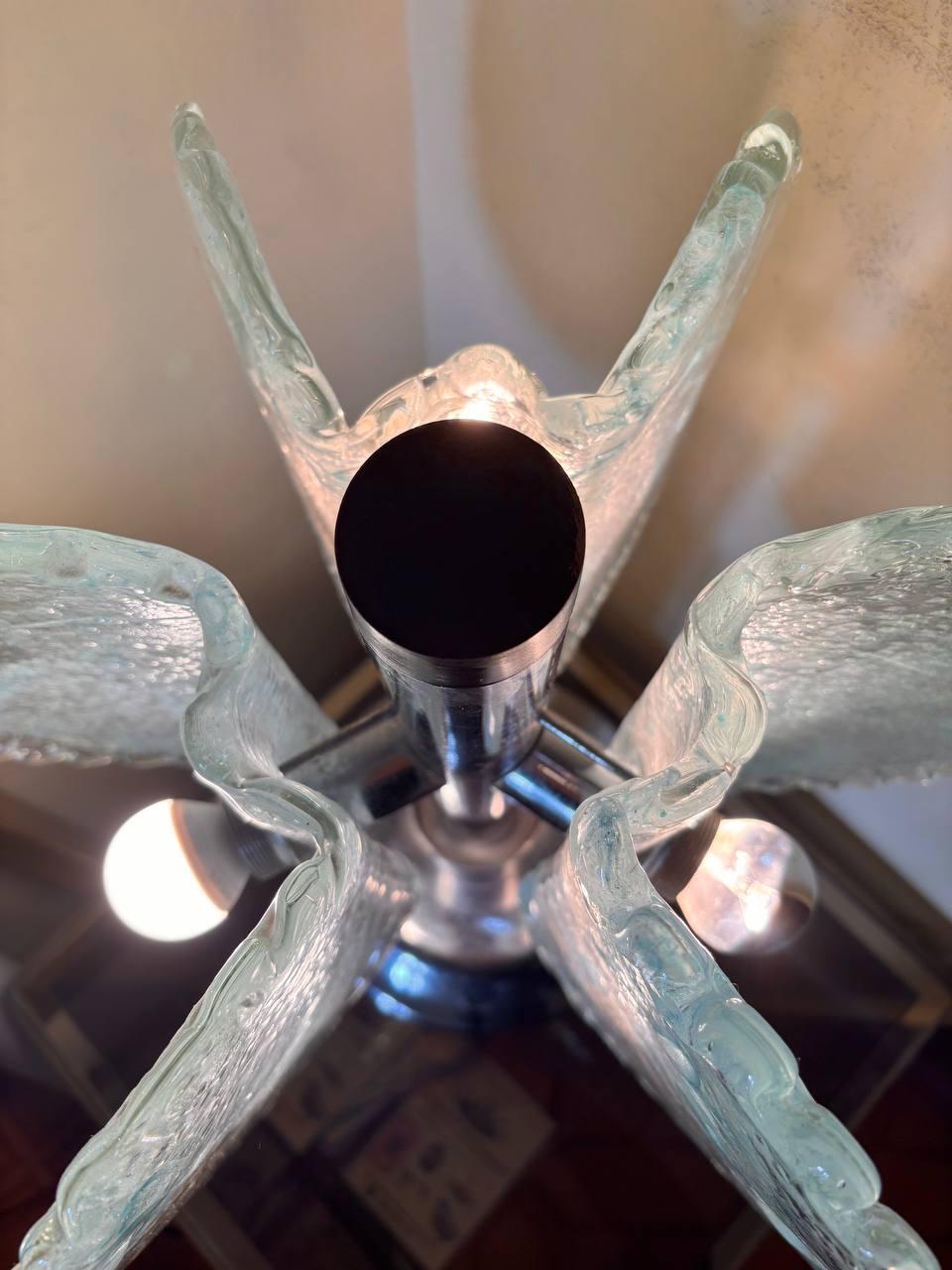 Mid-Century Modern Lampe de table en verre de Murano du milieu du siècle par Mazzega 70s en vente