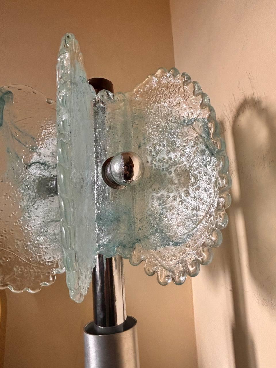 Lampe de table en verre de Murano du milieu du siècle par Mazzega 70s Bon état - En vente à Palermo, IT